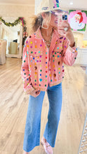 RESTOCK Pink Jeweled Mineral Washed Denim Jacket