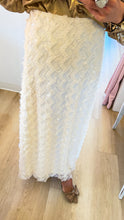 Cream Sequin Maxi Skirt