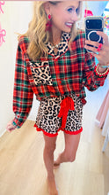 RESTOCK Leopard Plaid Ruffle Pajamas