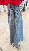 Black and White Gingham Wide Leg Pants