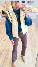 Ivory Contrast Embroidered Vest