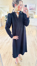 Black Lux Knit Midi Dress