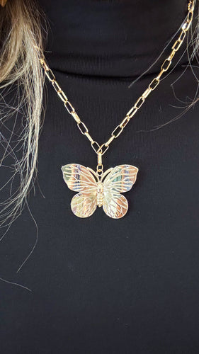 Gold Butterfly Chain Necklace