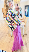 Queen of Sparkles Rainbow Striped Eye Top