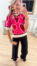 Hot Pink Multi Heart Sweater