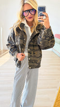 Camo High Neck Oversized Jacket