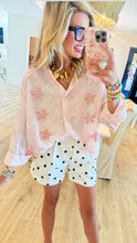 Light Pink Flower Rhinestone and Beaded Top