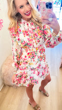 Long Sleeve Waist Smocked Mini Dress