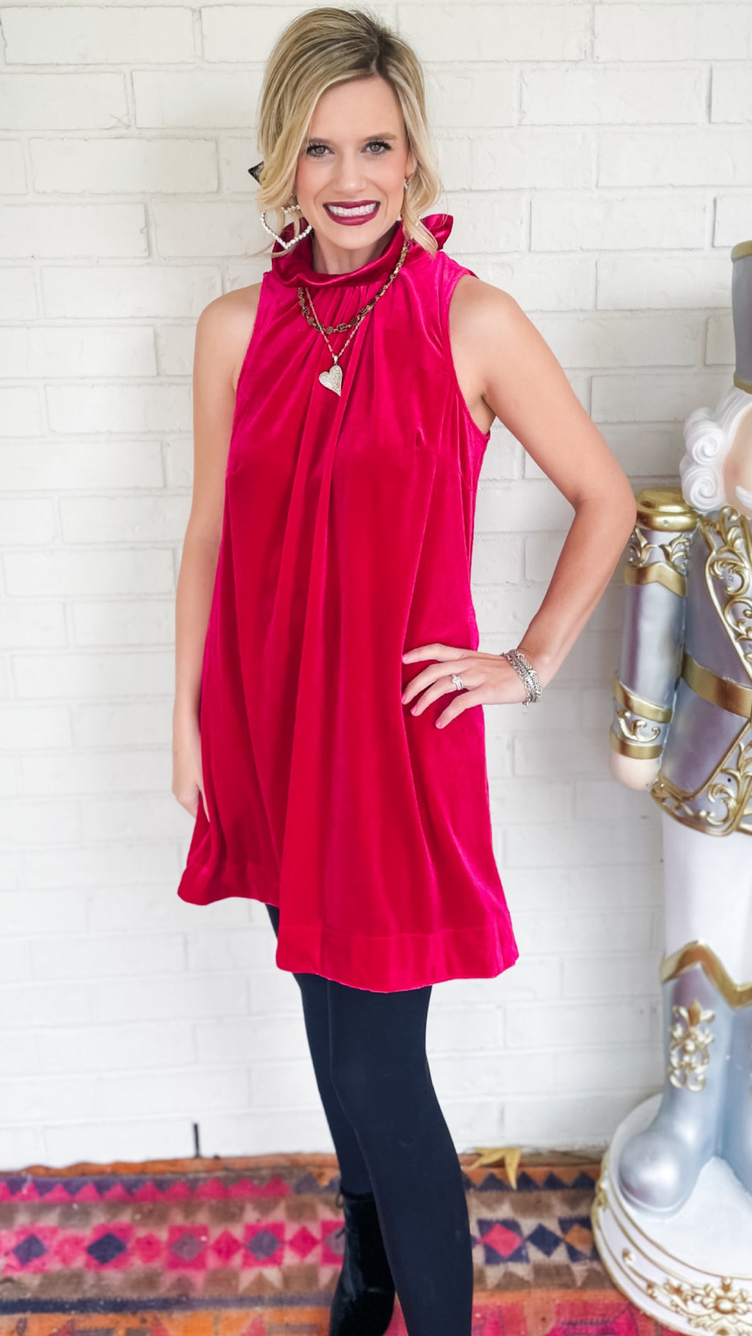 Raspberry Velvet Dress