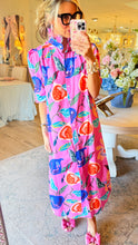 Multi Color Button Up Maxi Dress