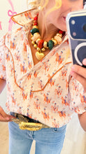 Cream Cowgirl Print Button Up