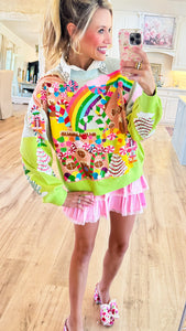 Queen of Sparkle Ginger Bread House Sweater