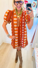 Cinnamon Multi Printed Puff Sleeve Mini Dress