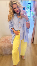 Light Blue Stripe Oversized Top