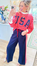 Navy Pleated Sweatpants