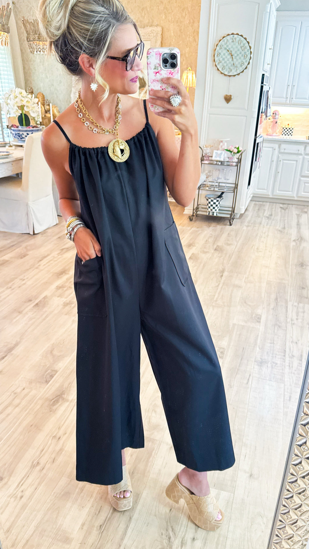 Black Drawstring Jumpsuit