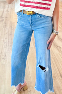 Vervet Wide Leg Cropped Jean