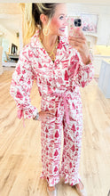 Red Christmas Printed PJ Pant Set