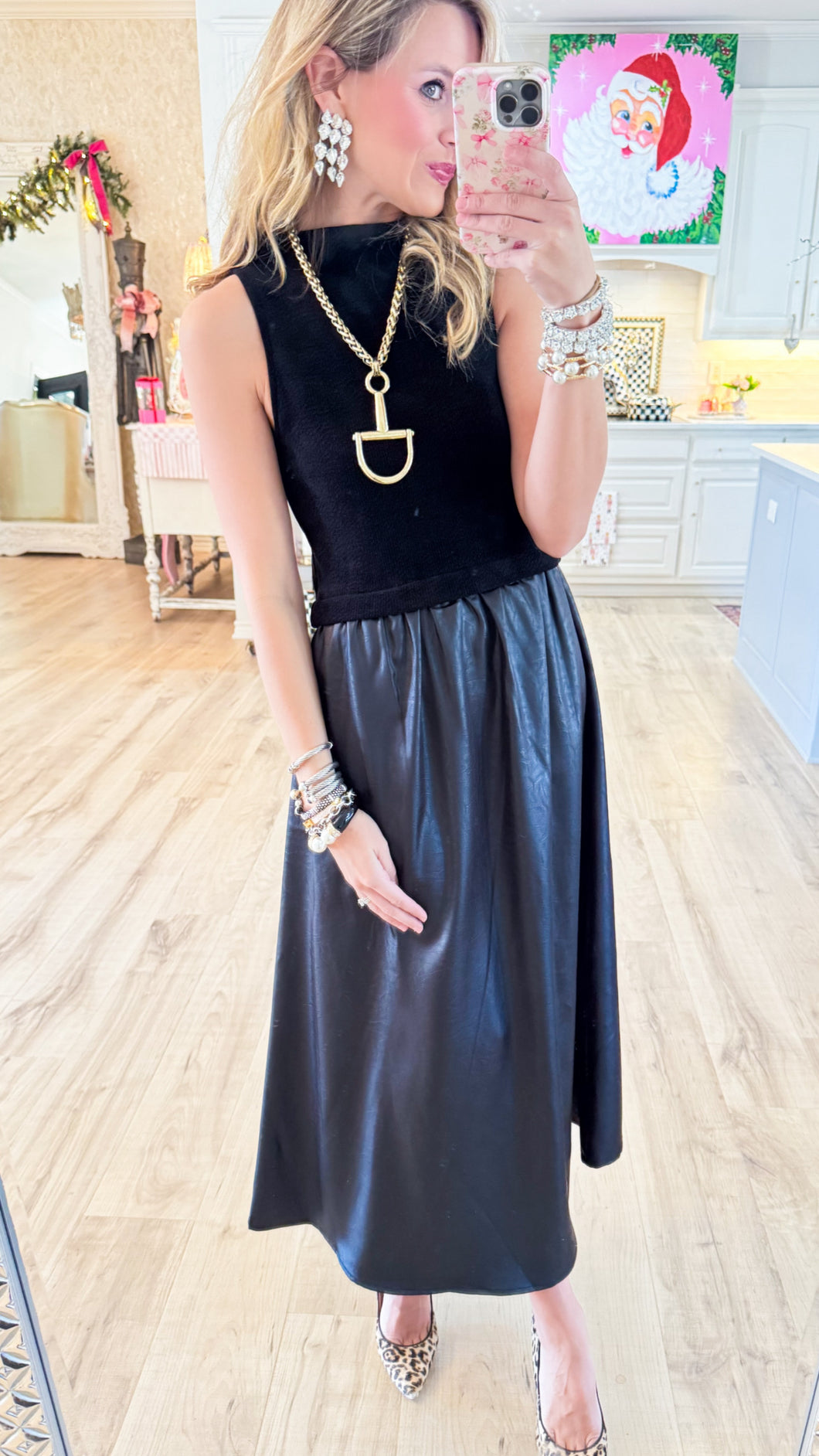 Black Two Toned THML Maxi Dress