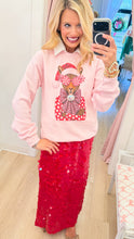 Pink Leopard Candy Cane Sweatshirt