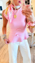 Lilac Pink Peplum Top