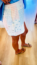 Pink and Blue Quilted Patchwork Shorts