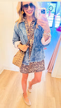 Denim Snow Washed Quilted Jacket