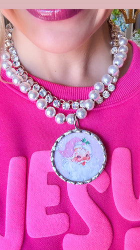 Pearl Santa Statement Necklace
