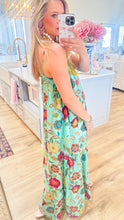 THML Mint Floral Printed Maxi Dress
