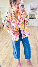 Cream Multi Floral Print Blazer