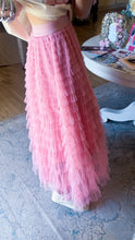 Candy Pink Ruffle Maxi Skirt