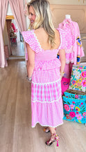 Pink Gingham Ric Rac Trim Skirt Set
