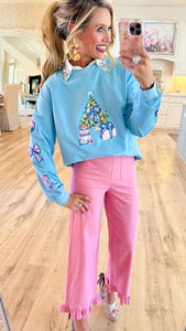 Blue Toile Ornament Sweatshirt