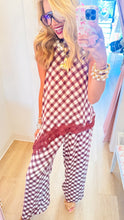 Merlot Gingham Pant Set