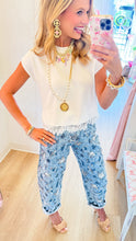 Floral Sequin Barrel Jeans