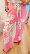 Pink Multi Denim Patchwork Pants