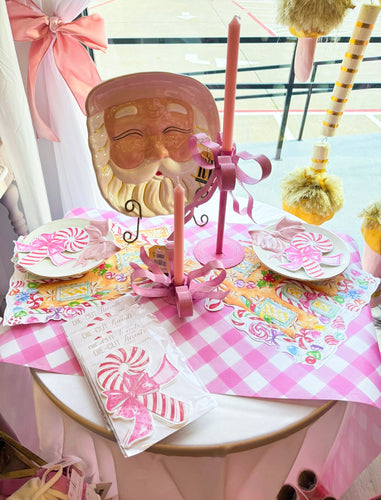 Pink Check Table Runner