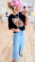 Black Football Bow Top