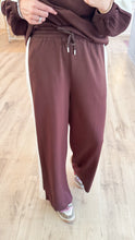 Brown Contrast Accent Pant Set