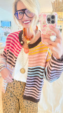 Rainbow Mix Stripe Cardigan