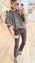 Vintage Brown Crop Flare Jeans