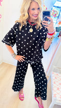 Black and White Polka Dot Scuba Pant Set