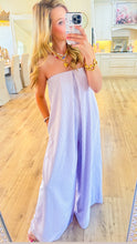 Lavender Strapless Flowy Jumpsuit