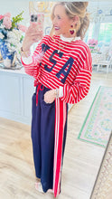 Navy Pleated Sweatpants