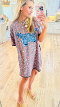 Mocha Floral Butterfly Patch Dress