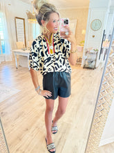 Black Leather Shorts
