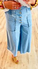 Light Denim Distressed Wide Leg Jeans