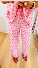 Stripe Seashell Printed Wide Leg Pant Set