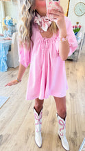 Pink Stripe Front Tie Romper