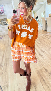Burnt Orange Texas Oversized Tee